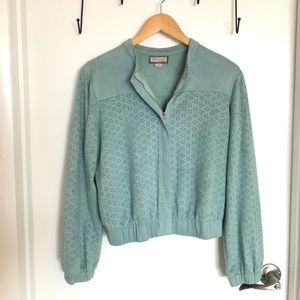 Suede Light Green Jacket